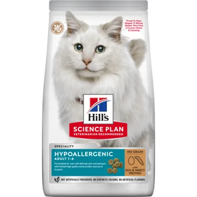 Hill's Science Plan Hypoallergenic kattenvoer met Ei & Insect 7kg