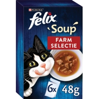 Felix Soup Farm Selectie Kattensoep (6x48g) 4 x (6 x 48 g)