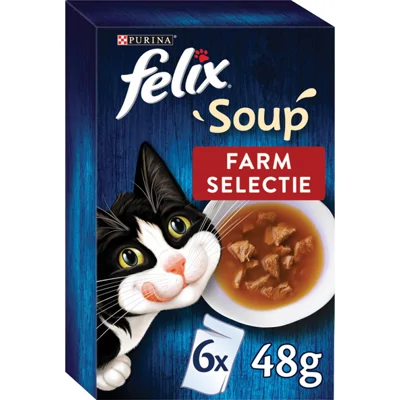 Felix Soup Farm Selectie Kattensoep (6x48g) 4 x (6 x 48 g)