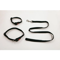 Nylon halsband of looplijn gevoerd zwart Band 20 mm