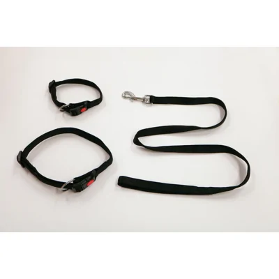 Nylon halsband of looplijn gevoerd zwart Band 20 mm
