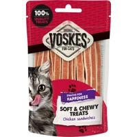 Voskes Soft & Chewy kip sandwiches kattensnack (60 g) 10 stuks