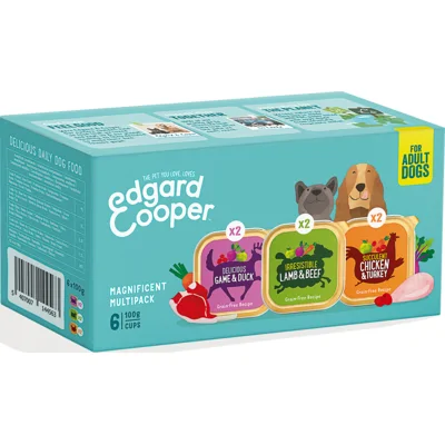 12x Edgard&Cooper Hondenvoer Multipack Kip - Wild - Lam 6 x 100 gr