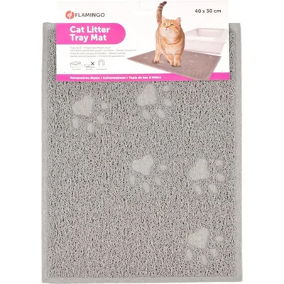 Flamingo Kattenbakmat Tumbi - Grijs - 30 x 40 cm