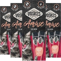 4x Voskes Kattensnack Liquid Treat Zalm 20x15 gr