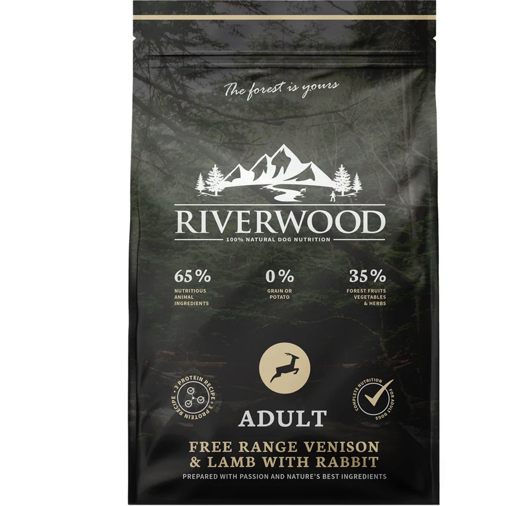 Riverwood Adult Hondenvoer - Hert & Lam met Konijn - 12 kg