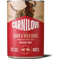 Carnilove lam en wild zwijn natvoer hond (blik) 1 tray (6 x 400 g)