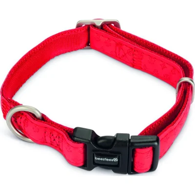 Macleather Halsband Rood 20-40x1,5cm