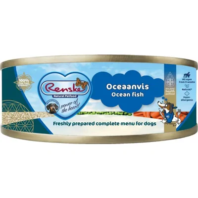Renske vers bereid oceaanvis hypoallergeen natvoer hond (blik) 1 tray (24 x 95 g)