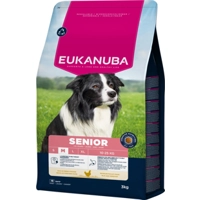 3x Eukanuba Life Care Dog Senior Medium Hondenvoer Chicken 3 kg