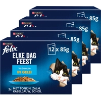 4x Felix Elke Dag Feest Vis Selectie in Gelei 12 x 85 gr product name