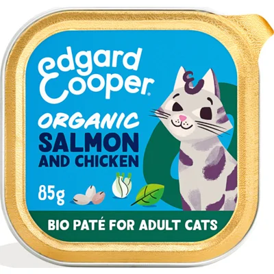 Edgard&Cooper Kattenvoer Adult Bio Paté Zalm - Kip 85 gr
