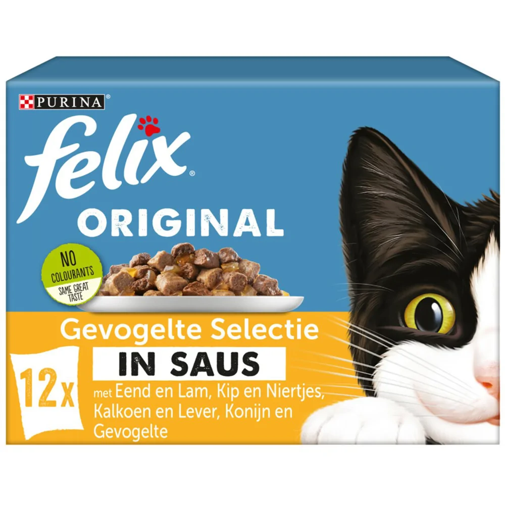 Felix Original Gevogelte Selectie in Saus 12 x 85 gr