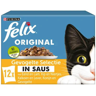 Felix Original Gevogelte Selectie in Saus 12 x 85 gr