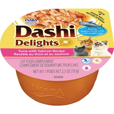 Ciao Kattenvoer Nat Dashi Delights Bouillon Tuna&Salmon 70 gr