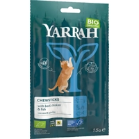 Yarrah - Kattensnack Chew Stick met Vis Bio - 25 x 15 g
