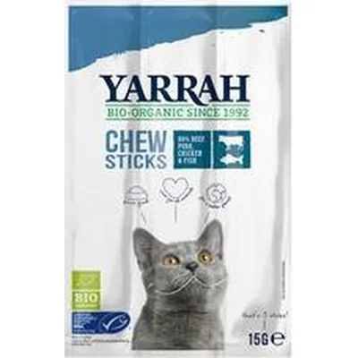 Yarrah - Kattensnack Chew Stick met Vis Bio - 25 x 15 g