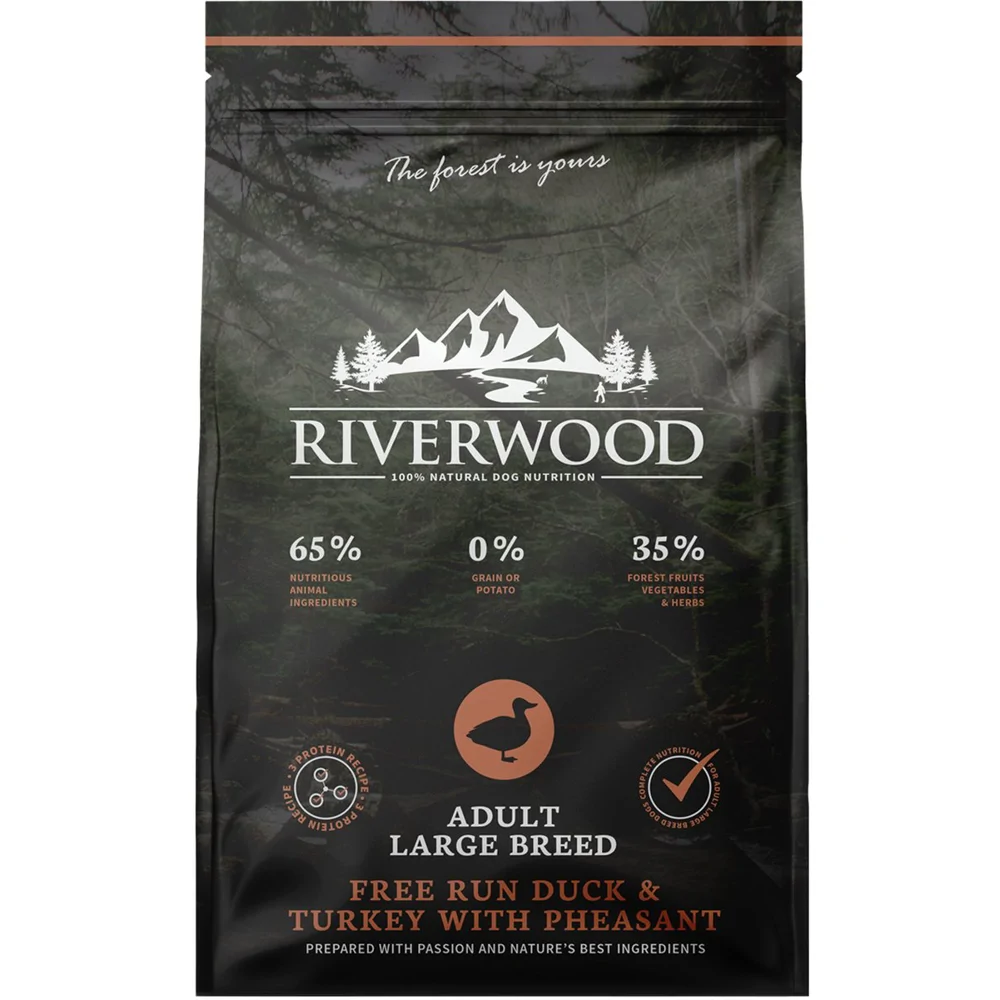 Riverwood Adult Large Breed Hondenvoer - Eend & Kalkoen met Fazant - 12 kg