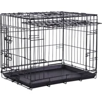 Brekz Bench zwart met schuifdeur voor de hond XXL