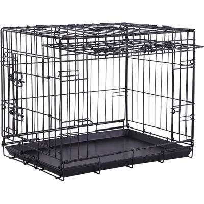 Brekz Bench zwart met schuifdeur voor de hond XXL