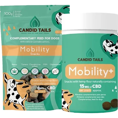 Candid Tails Mobility+ Snacks met CBD < 15kg - 50 stuks