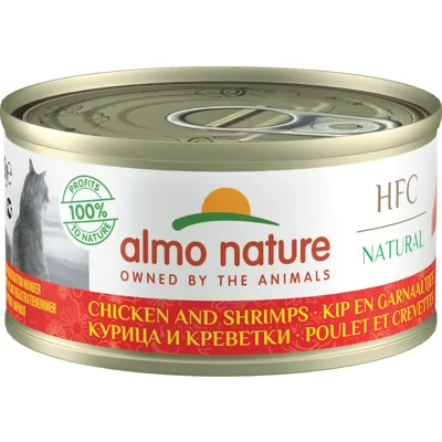 Almo Nature HFC Natural kip met garnalen natvoer kat (70 g) 12 x 70 g