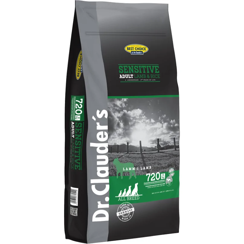 Dr. Clauder's Adult Sensitive met lam en rijst hondenvoer 12,5 kg