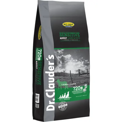 Dr. Clauder's Adult Sensitive met lam en rijst hondenvoer 12,5 kg