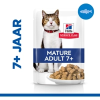 Hill's Mature Adult 7+ nat kattenvoer met zeevis maaltijdzakje multipack 1 tray (12 x 85 g) product name