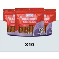 10x Braaaf Rol Sticks Hondensnack Kip 12,5 cm 300 gr