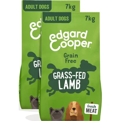 2x Edgard&Cooper Hondenvoer Graslam 7 kg