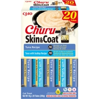 Ciao Churu Puree Skin&Coat Kattensnack Multipack Tuni&Scallop 20 x 14 gr