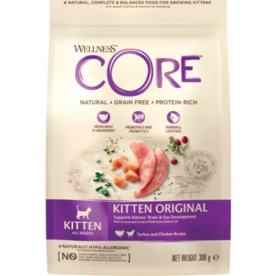 Wellness Core Kattenvoer Kitten Kalkoen - Zalm 300 gr