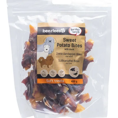 Beeztees Zoet Aardappel Bites - Eend - 400 g