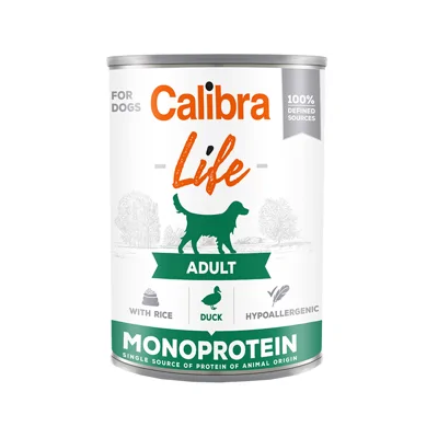 Calibra Dog Life Adult Natvoer - Eend - 6 x 400 g