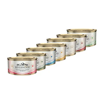 Riverwood Caviar for Cats in Broth - Kip met Kalkoen - 24 x 85 g