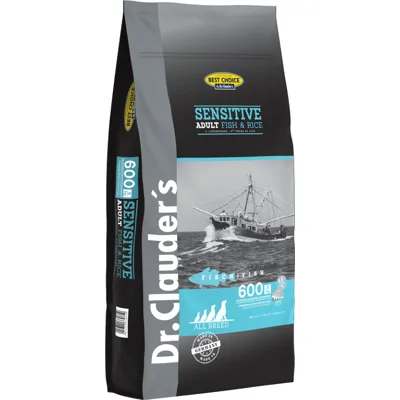 Dr. Clauder's Adult Sensitive met vis en rijst hondenvoer 12,5 kg