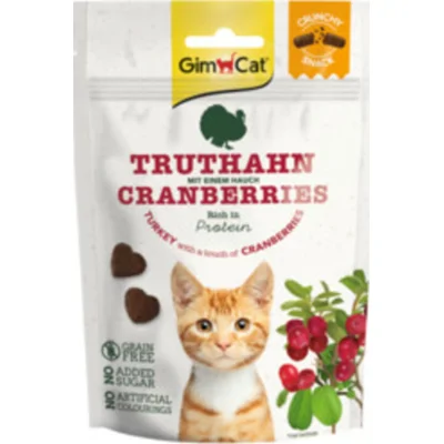 12x GimCat Crunchy Kattensnack Kalkoen&Cranberry 50 gr