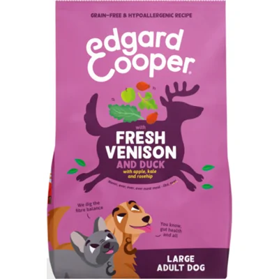2x Edgard&Cooper Hondenvoer Hert - Scharreleend 12 kg