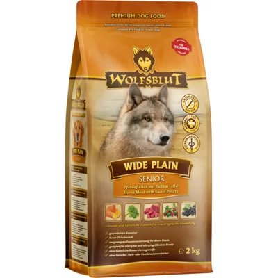3x Wolfsblut Wide Plain Senior 2 kg