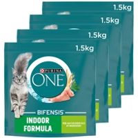 4x Purina ONE Indoor Kalkoen 1,5 kg