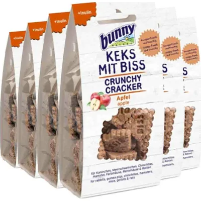 6x Bunny Nature Crunchy Cracker Appel 50 gr
