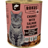 Rokus Kattenvoer Blik Stukjes Zalm in Jus 810 gr