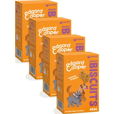 4x Edgard&Cooper Adult Biscuit Kip 400 gr