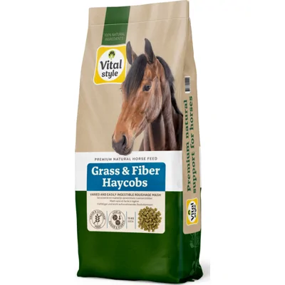 Vitalstyle Paardenvoer Haycobs Gras&Fiber 15 kg
