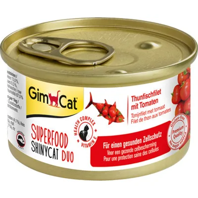 GimCat Superfood ShinyCat Duo - Tonijnfilet & Tomaat - 24 x 70 gram