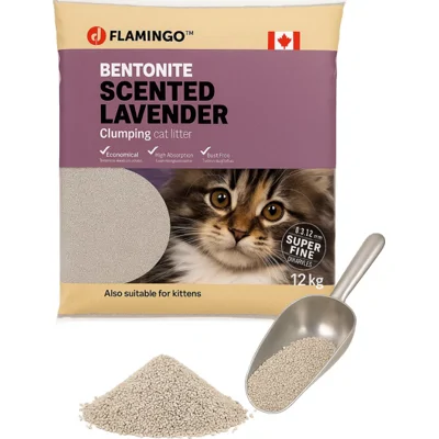 Flamingo Kattenbakvulling Lavendel - 12 kg