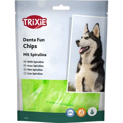 Trixie - Denta Fun Spirulina Chewing Chips - 8 x 100 g