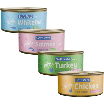 Prins Soft Paté Kattenvoer - Kalkoen - 48 x 70 g