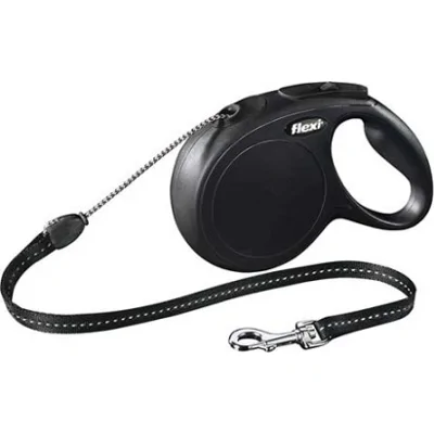 Flexi Classic Cord 8 meter Medium Zwart